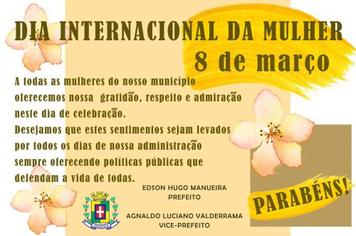 Prefeito e Vice parabenizam mulheres