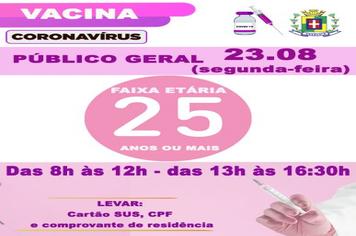 Sabáudia inicia semana vacinando população acima de 25 anos