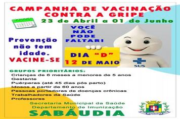 SAÚDE FAZ VACINAÇÃO CONTRA A GRIPE