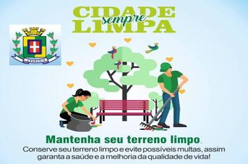Com terrenos limpos a Dengue não prolifera. Faça a sua parte!