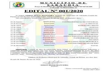 Confira os feriados de 2020.