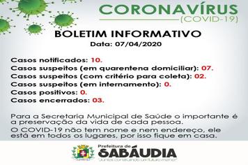 Boletim Informativo do Coranavírus
