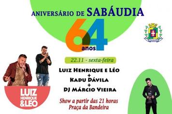 Sabáudia comemora 64 anos