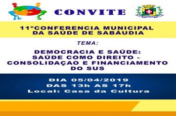 Preocupado com as questões sobre a saúde do município de Sabáudia?  Participe da Conferência Municipal de Saúde e colabore na construção de um serviço público e de qualidade.