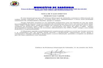 Nota de Falecimento.