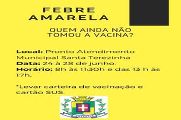 Sabáudia realiza semana de vacinação contra a febre amarela