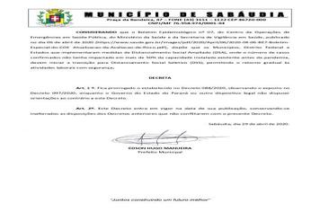 Sabáudia mantém restrições ao comércio e atividades