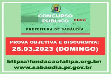 CONCURSO PÚBLICO SERÁ REALIZADO NESTE DOMINGO, 26