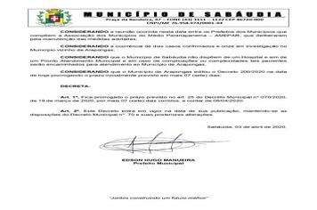 Sabaúdia permanecerá com o comércio fechado