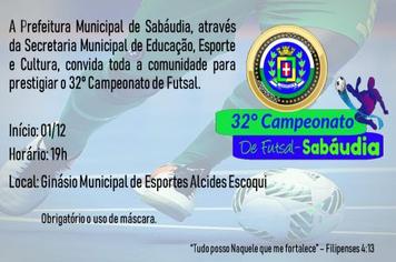 32º Campeonato de Futsal de Sabáudia