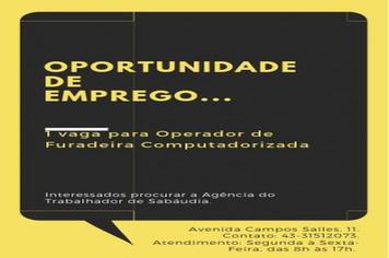 Oportunidade de emprego