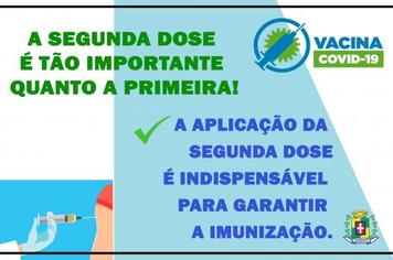 Prefeitura de Sabáudia alerta sobre a importância da segunda dose da vacina contra a Covid-19