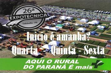 Começa amanhã a 26° Expotécnica.