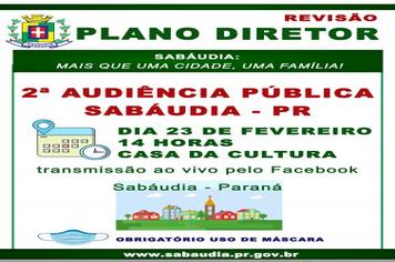 Sabáudia realiza 2ª Audiência Pública do Plano Diretor Municipal