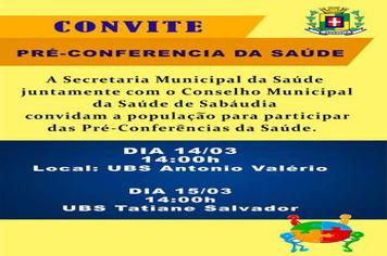E hoje acontece mais uma etapa da Pré Conferência Municipal de Saúde. A sua contribuição é muito importante para a construção de ações que sejam eficazes no atendimento da saúde s