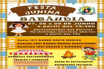 Sabáudia realiza Festa Junina neste final de semana