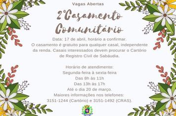 Segunda edição do casamento comunitário será realizado em Sabáudia