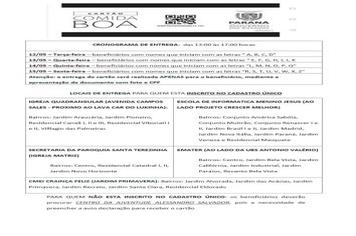 A entrega do Cartão Boa comida segue até sexta-feira (15). Caso se enquadre como beneficiário, fique atento aos locais de distribuição.