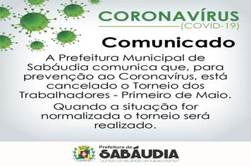 Torneiro Primeiro de Maio é cancelado.