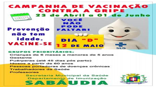 SAÚDE FAZ VACINAÇÃO CONTRA A GRIPE