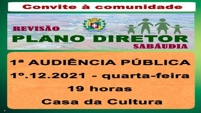 Sabáudia realiza 1ª audiência para Revisão do Plano Diretor