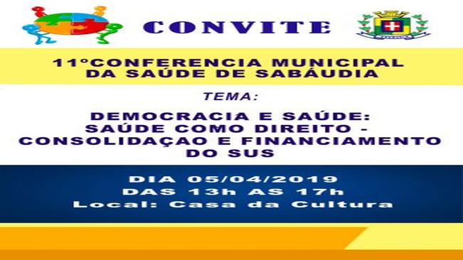 Preocupado com as questões sobre a saúde do município de Sabáudia?  Participe da Conferência Municipal de Saúde e colabore na construção de um serviço público e de qualidade.