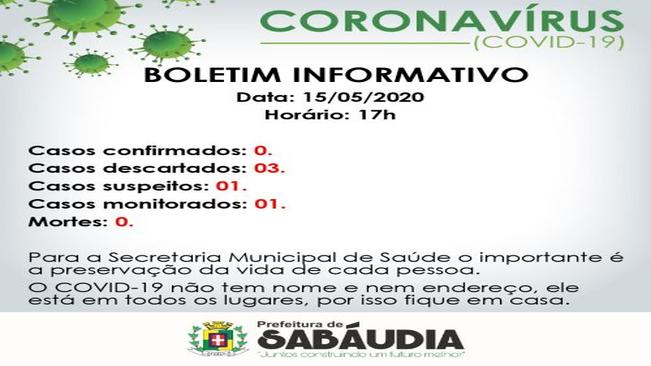 Acompanhe o Boletim do Coronavírus. Ficar em casa ainda é o maior cuidado.