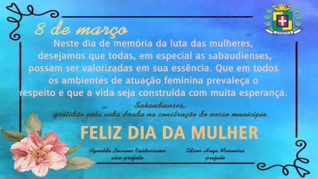 Feliz Dia das Mulheres!!!
