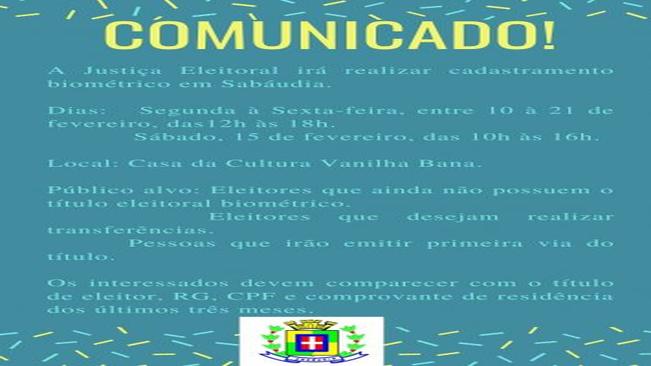 Cadastramento biométrico de eleitores tem nova data. Fique atento!