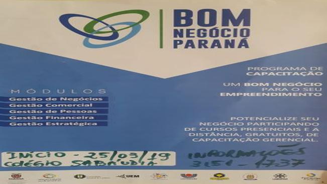 SEISUMA oferece curso em parceria com Bom Negócio Paraná