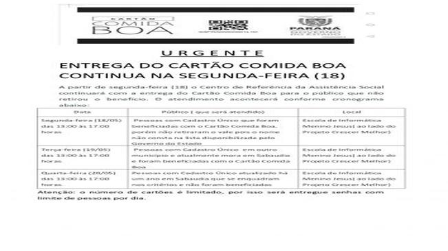 Entrega do cartão Comida Boa continua na segunda-feira em Sabáudia