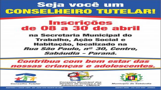 Conselho Tutelar continua com inscrições abertas para eleição