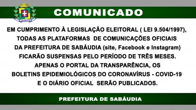 NOTÍCIAS SUSPENSAS DURANTE PERÍODO ELEITORAL
