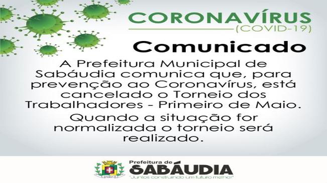 Torneiro Primeiro de Maio é cancelado.