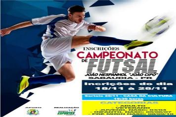 Vem aí mais uma edição do Campeonato de Futsal.